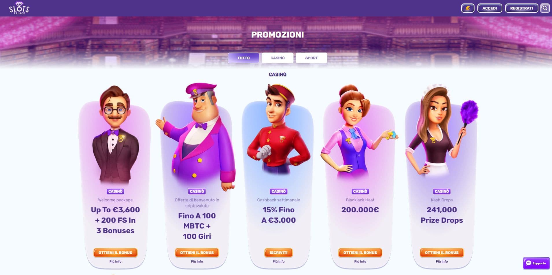 slotspalace casino bonus
